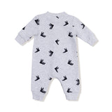 Baseball Collar Romper with Front Placket - Hockey - HoneyBug 