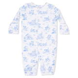 Puppy Toile Blue - Convertible Gown
