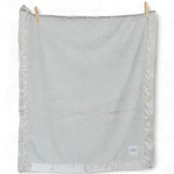 Luxury Satin Border Blanket - Silver