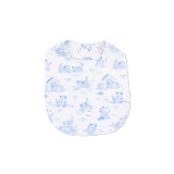 Puppy Toile Blue -  2 Way Zipper Footie, Swaddle  & Bandana Bib Set