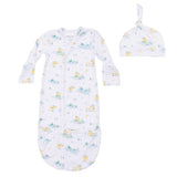 Frog and Duck Pond - Bundle Gown & Knotted Hat