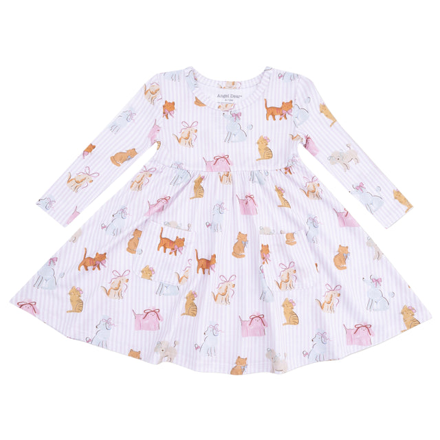 Twirly Long Sleeve Dress - HoneyBug 