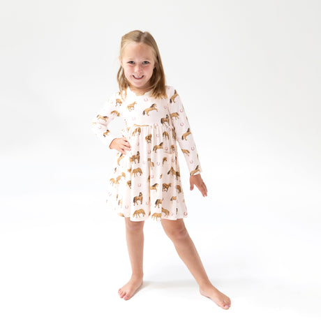 Twirly Long Sleeve Dress - HoneyBug 