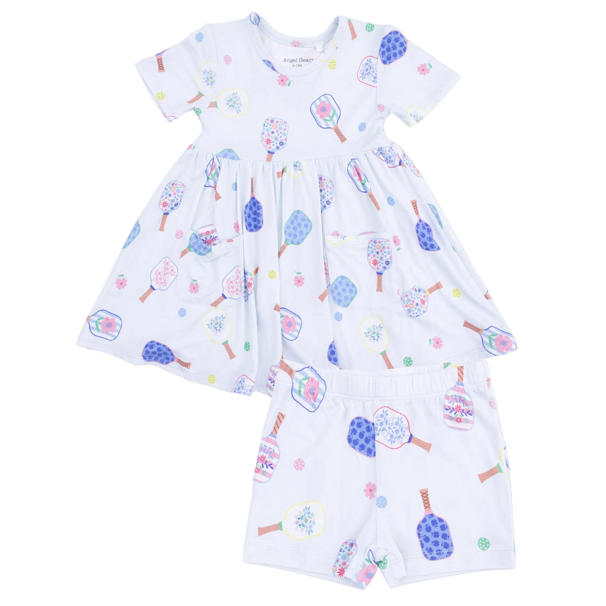 Floral Pickleball - Twirly Dress with Cartwheel Short