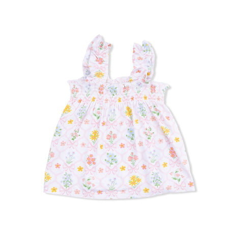 Spring Blooms Bow Trellis - Ruffly Strap Top and Bloomer