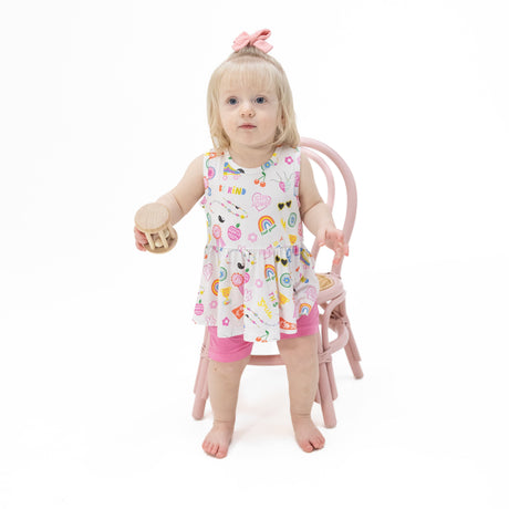 Girl Power - Peplum Tank Top and Bike Short