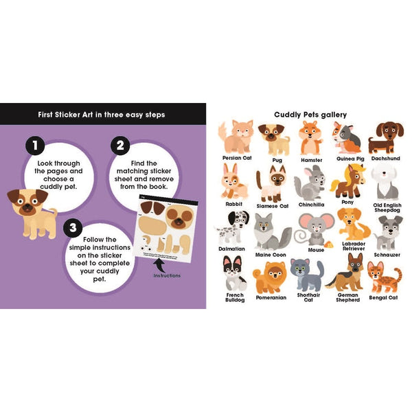 Cuddly Pets! First Sticker Art Book - HoneyBug 