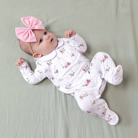 Smocked Peter Pan Snap Footie - HoneyBug 