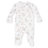 Flower Ducklings - Smocked Peter Pan Snap Footie