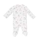 Flower Ducklings - Smocked Peter Pan Snap Footie