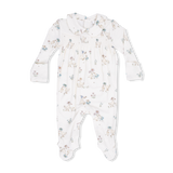 Flower Ducklings - Smocked Peter Pan Snap Footie