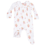 Teddy Bear Ballerina - Smocked Peter Pan Snap Footie