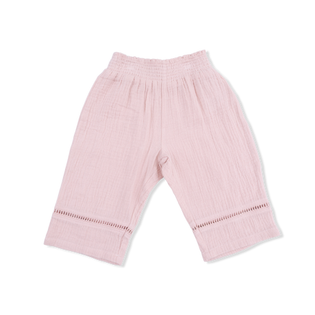 Solid Muslin Lotus - Smocked Waist Pants