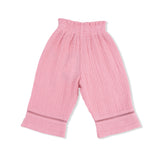 Solid Muslin Poignant Pink - Smocked Waist Pants