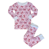 Two Piece Pink Bow Set