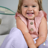 Lavender Knit Blanket - HoneyBug 