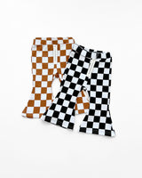 Checkered Flare Pants | Copper - HoneyBug 