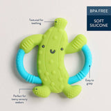 Chew Crew™ Silicone Handle Teether - Pickle - HoneyBug 