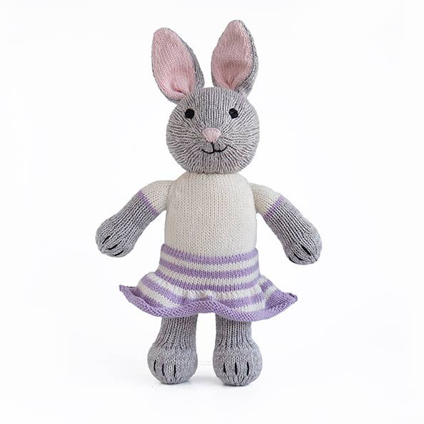 Grey Bunny in Skirt - HoneyBug 