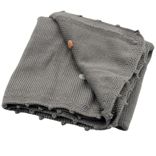 Spotty Baby Blanket - Gray - HoneyBug 