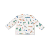 Long Sleeve Henley Top and Waffle Jogger - HoneyBug 