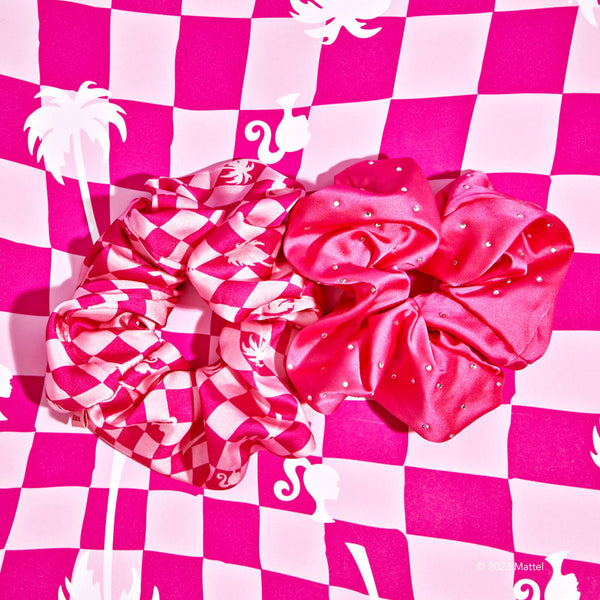 Barbie x Kitsch Satin Scrunchies 2pc - HoneyBug 