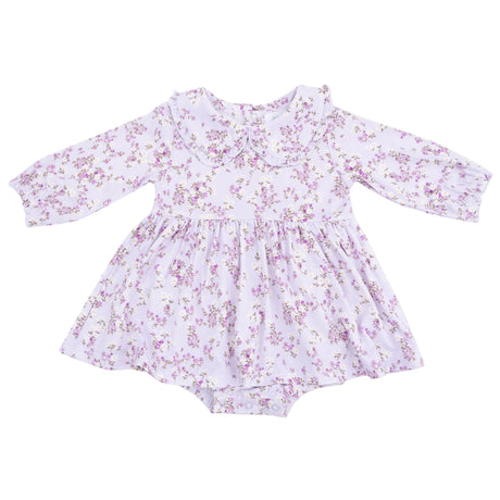 Long Sleeve Peter Pan Ruffle Collar Bubble with Skirt - HoneyBug 