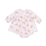 Long Sleeve Smocked Ruffle Bubble with Skirt - HoneyBug 