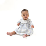 Long Sleeve Smocked Ruffle Bubble with Skirt - HoneyBug 