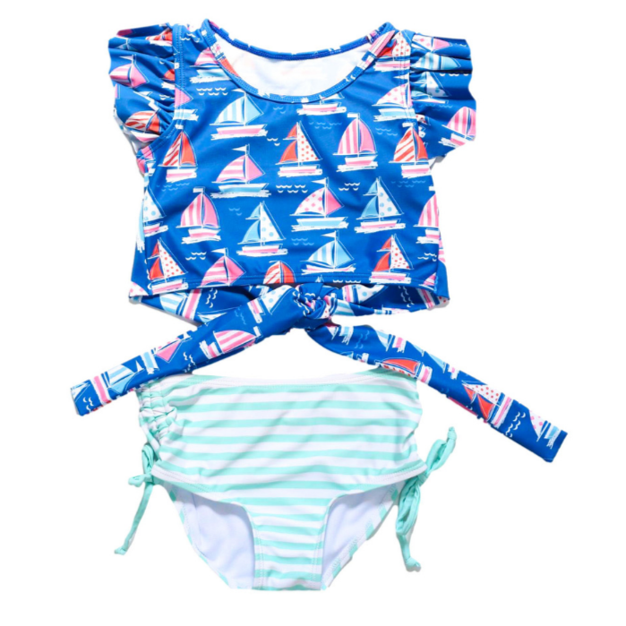 Anchors Away Two Piece Swimsuit - HoneyBug 