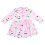 Long Sleeve Polo Bodysuit Dress - HoneyBug 