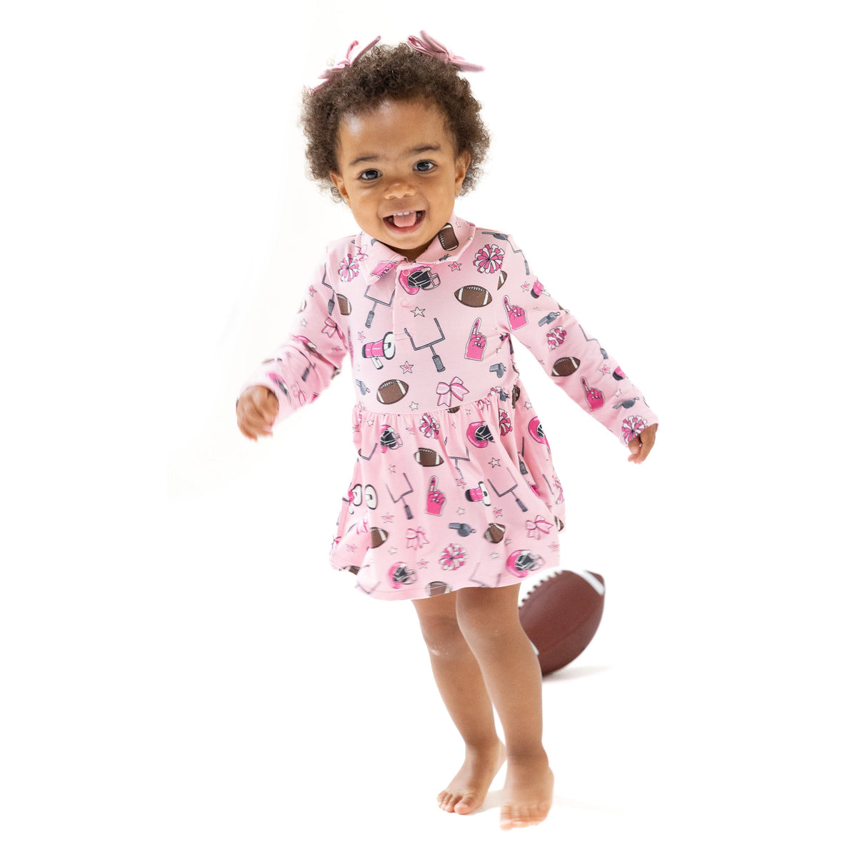 Long Sleeve Polo Bodysuit Dress - HoneyBug 