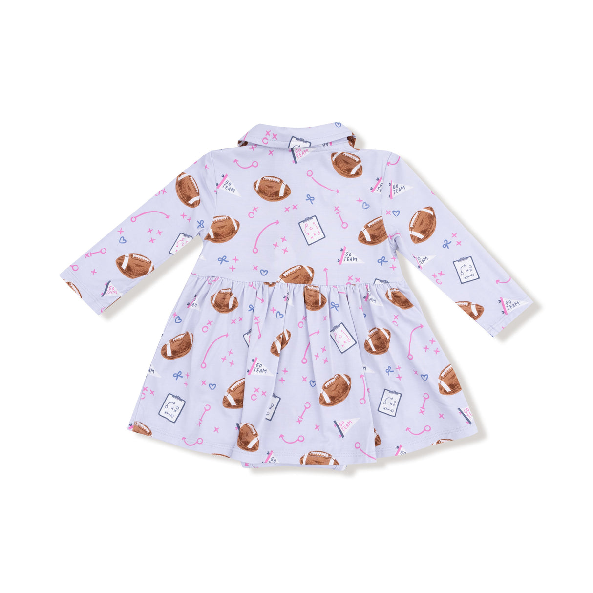 Long Sleeve Polo Bodysuit Dress - HoneyBug 