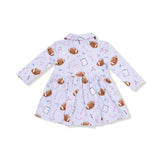 Long Sleeve Polo Bodysuit Dress - HoneyBug 