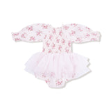 Long Sleeve Smocked Bubble with Tutu - HoneyBug 