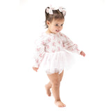 Long Sleeve Smocked Bubble with Tutu - HoneyBug 