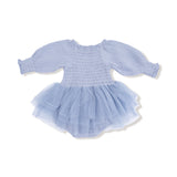 Long Sleeve Smocked Bubble with Tutu - HoneyBug 