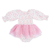 Cameo Ballet Shoes - Long Sleeve Smocked Bubble with Tutu