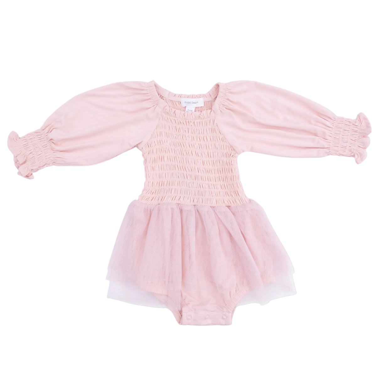 Solid Lotus - Long Sleeve Smocked Bubble with Tutu