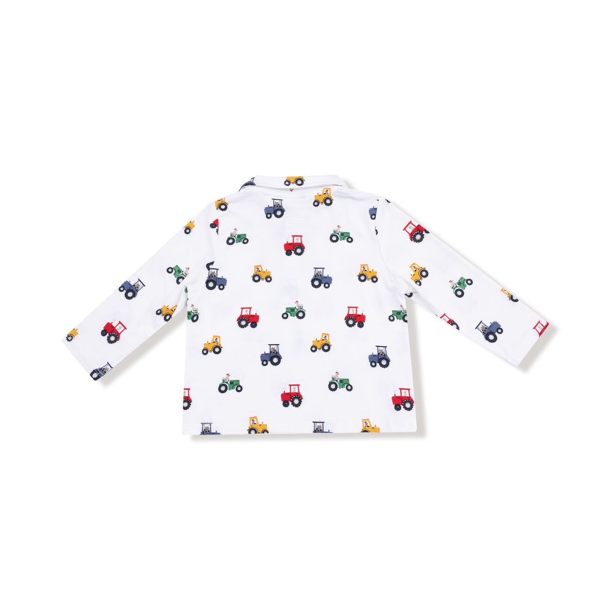 Polo Long Sleeve Shirt Tractor Print - HoneyBug 