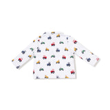 Polo Long Sleeve Shirt Tractor Print - HoneyBug 