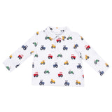 Polo Long Sleeve Shirt Tractor Print - HoneyBug 