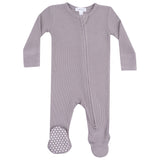 2 Way Zipper Footie - Ash - HoneyBug 