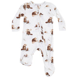2 Way Zipper Footie - Baby Beavers - HoneyBug 