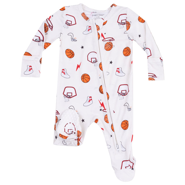 2 Way Zipper Footie - Basketball Uni - HoneyBug 
