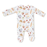 2 Way Zipper Footie - Bonjour Breakfast - HoneyBug 