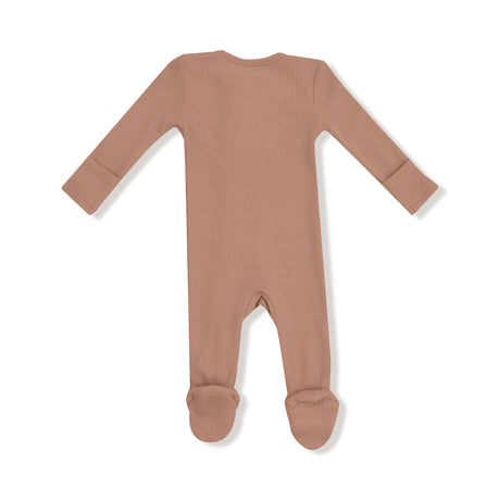 2 Way Zipper Footie - Cafe Au Lait - HoneyBug 