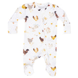 2 Way Zipper Footie - Collector Chickens - Unisex - HoneyBug 