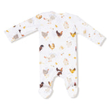 2 Way Zipper Footie - Collector Chickens - Unisex - HoneyBug 