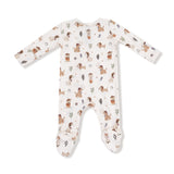 2 Way Zipper Footie - Cowboy Dogs - HoneyBug 